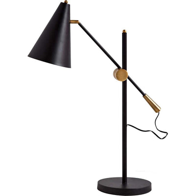 26" Black Lamp Base LED With Black Shade 