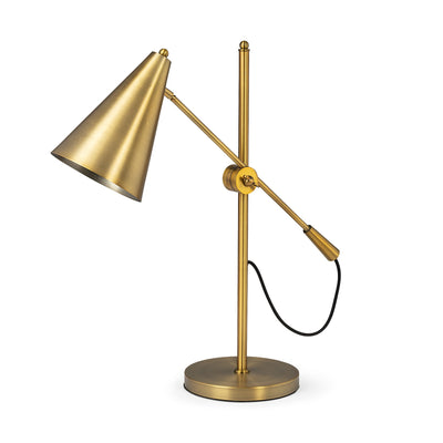26" Gold Lamp Base LED With Gold Shade 