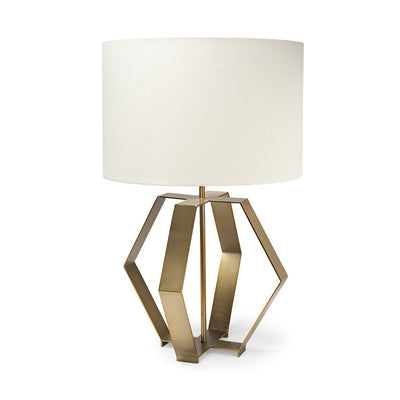 Gold Geometric Design Table Lamp 