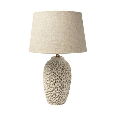 26" Beige Lamp Base LED With Champagne Shade 