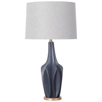 Sculptural Slate Blue Table Lamp 