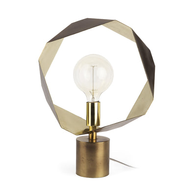 Golden Geometric Halo Table Or Desk Lamp 