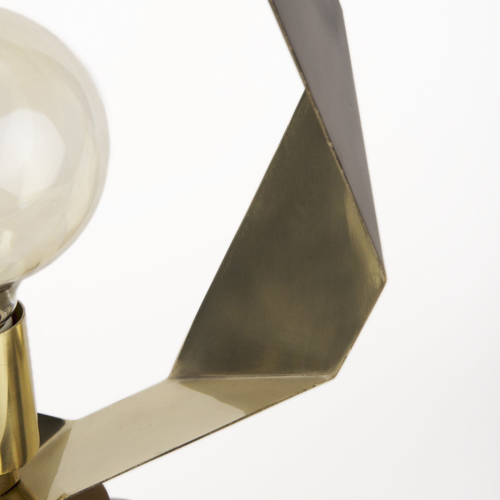 Golden Geometric Halo Table Or Desk Lamp