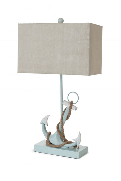 Set of 2 Blue and White Anchor Table Lamps 