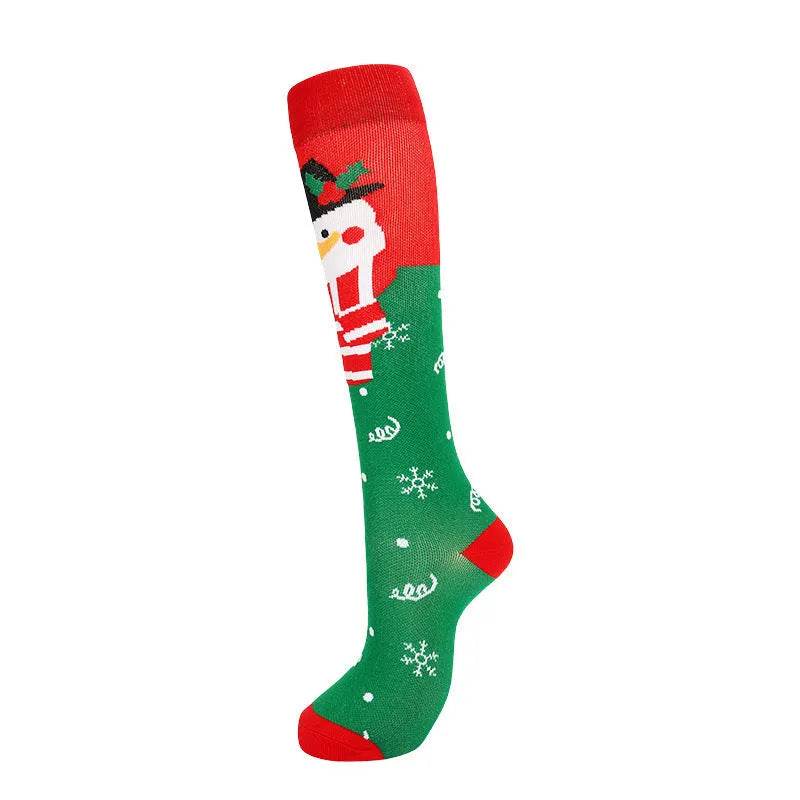Compression Stockings Christmas Sports High Elastic Breathability 