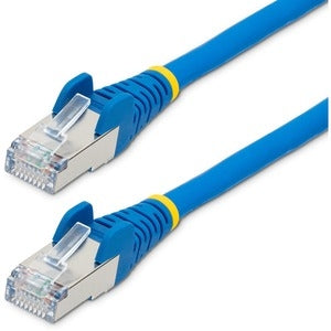 10ft CAT6a Ethernet Cable, Blue Low Smoke Zero Halogen (LSZH) 10 GbE 100W PoE S/FTP Snagless RJ-45 Network Patch Cord