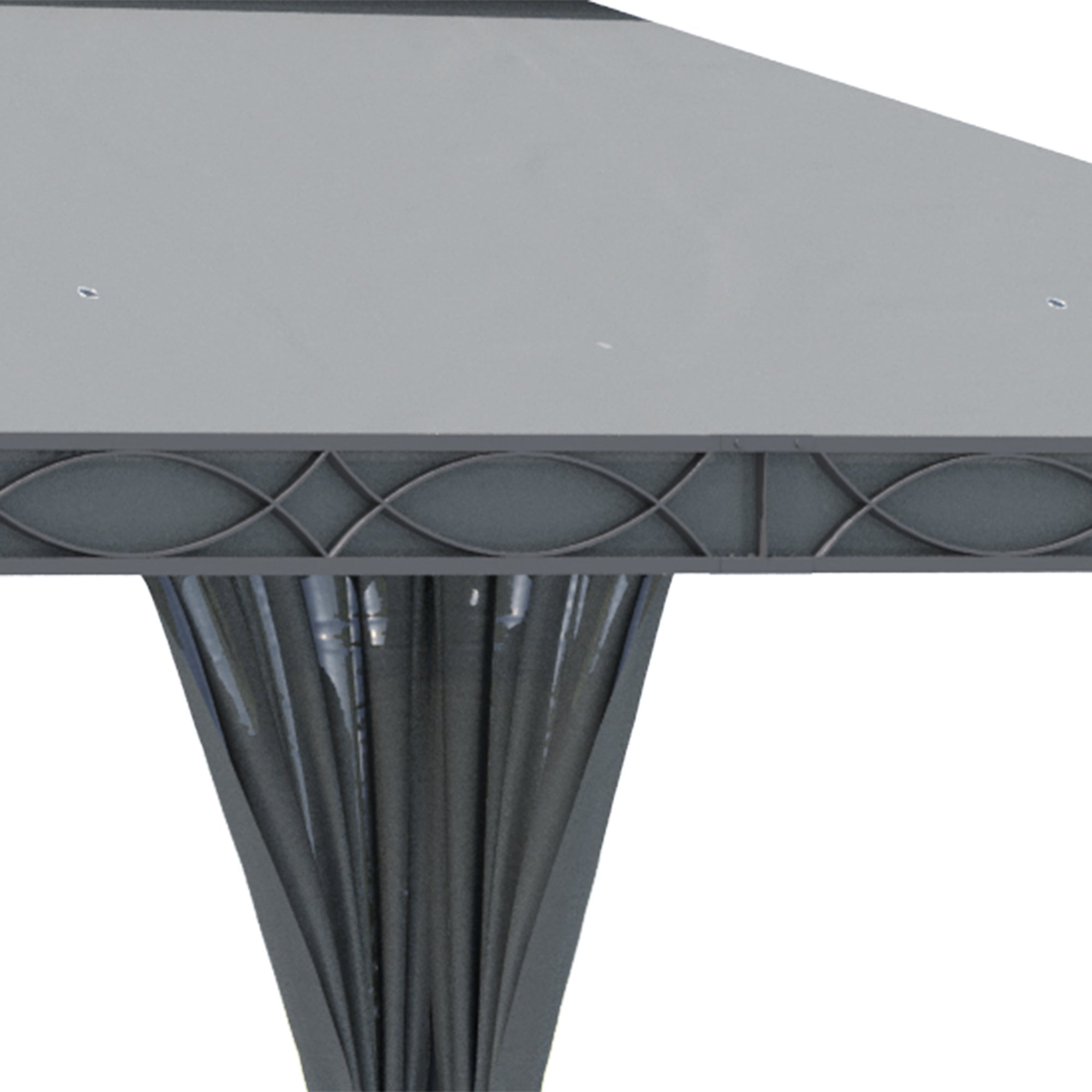 Outsunny 10'x13' Soft-top Patio Gazebo Double-Tiered covered Steel Gazebo with Curtain, Grey 