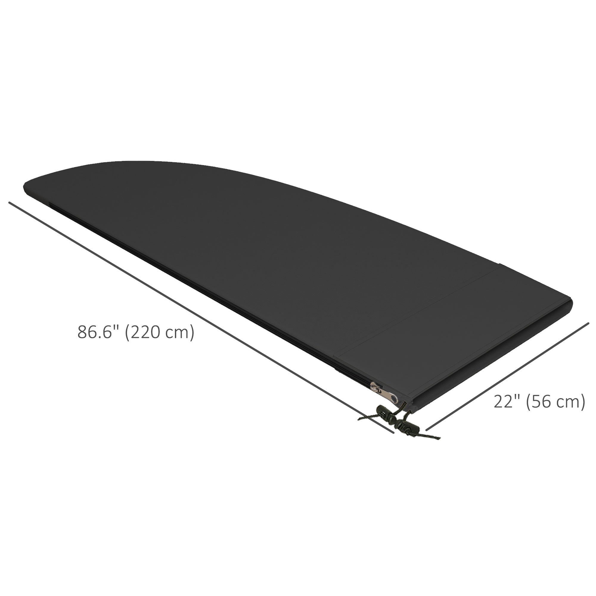 Outsunny Patio Umbrella Cover 87-Inch for Outdoor Offset Furniture Protector Black 