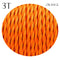 3 Core Electrical Twisted Cable Fabric Flex Orange~2103