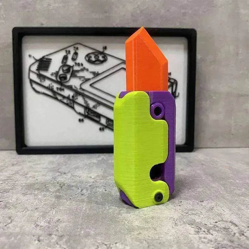 3D Printing Gravity Cub Jumping Small Radish Mini Model Knife 
