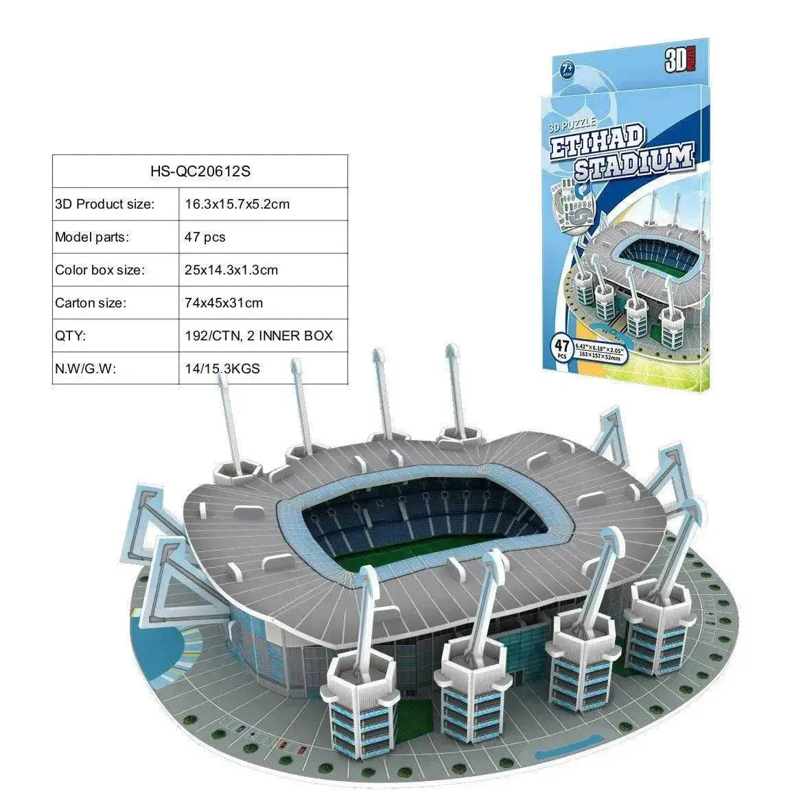 3D Puzzle Football Field Model 