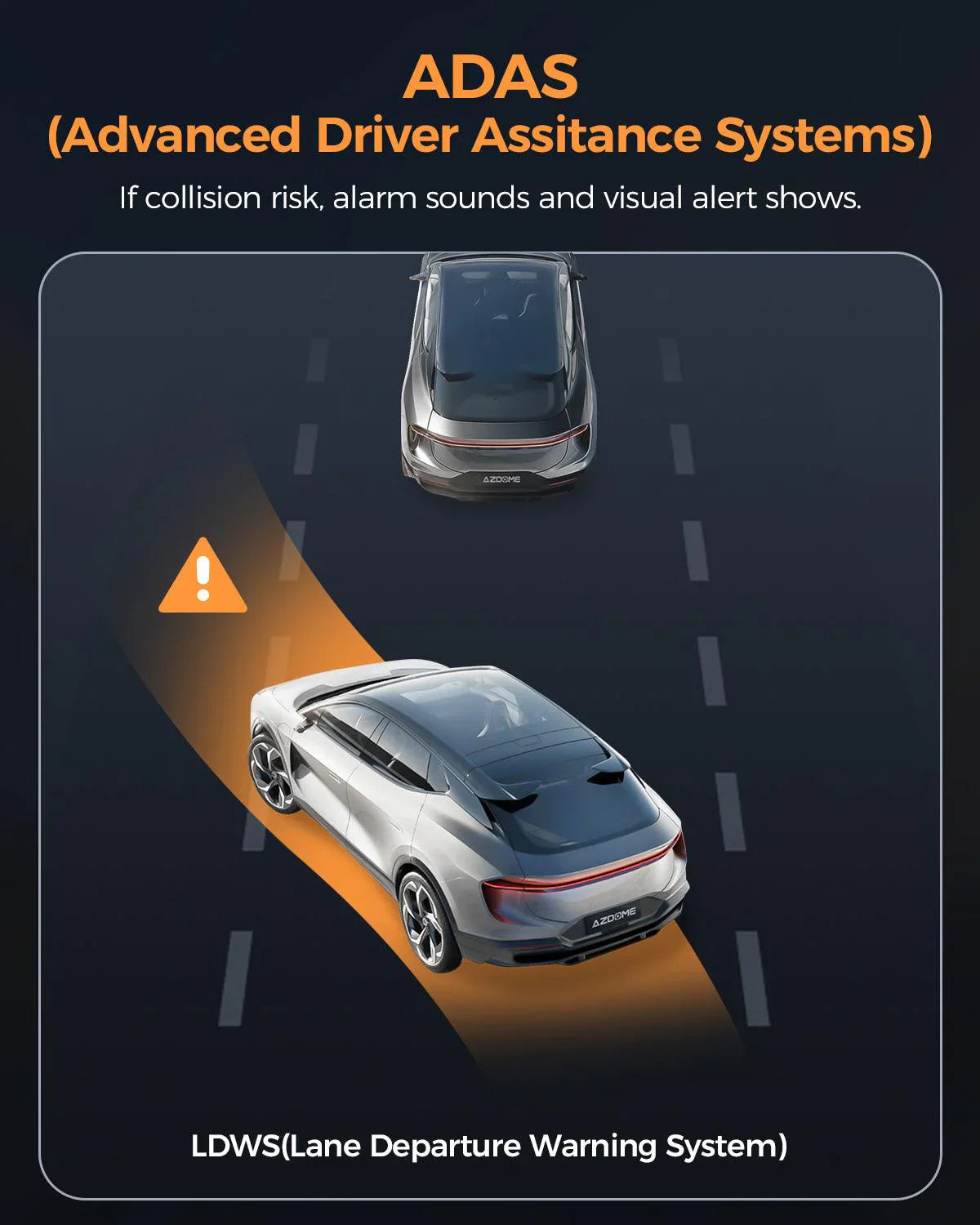 AZDOME M17 Pro 3.0 Inch ADAS Time Lapse Front and Rear 1080p Dual Lens Car Dashboard Camera App Control Car Camera 
