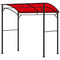 Outsunny 7' x 5' Garden Grill Canopy, BBQ Grill Gazebo Tent with Steel Frame and Hooks, Outdoor Sun Shade, Wine Red