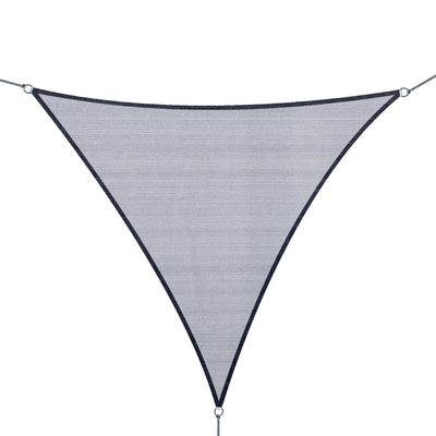 Outsunny Triangular Oasis: 10' Sun Shade Sail, UV Protection Canopy for Outdoor Patio, Garden, Lawn, Grey with Carrying Bag 