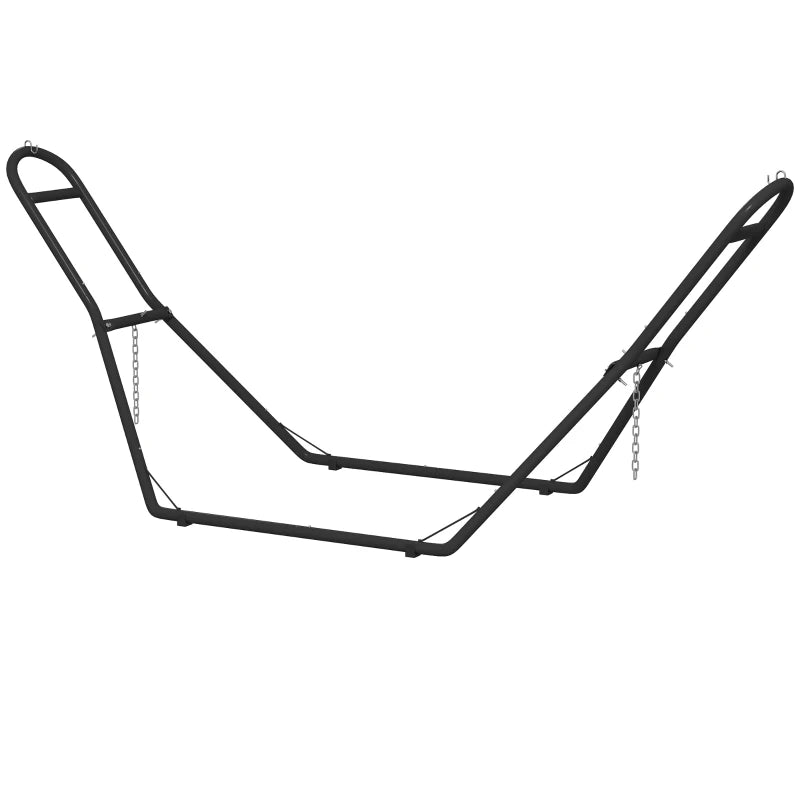 Hammock Stand with Adjustable Height Steel Frame for 0.8" -1.2" Person 109.4" Black