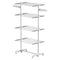 HOMCOM laundry drying rack Rolling Foldable Clothes Drying Rack Heavy-Duty Towel Holder w/ 4 Layers Stainless Steel Hanging Rods
