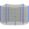 Soozier Safety Trampoline Net Enclosure 8ft Round Zippered Entrance Replacement Netting Black