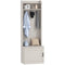 Modern Hall Tree with Shoe Storage Bench, Coat Rack and Shelves, White