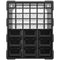 Plastic 39 Drawer Parts Organiser Wall Mount Storage Cabinet for Small Nuts Bolts Tool Black