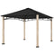 Outsunny 10' x 12' Hardtop Gazebo with Metal Roof, Wood Grain Frame Outdoor Gazebo Canopy for Patio, Garden, Backyard, Lawn