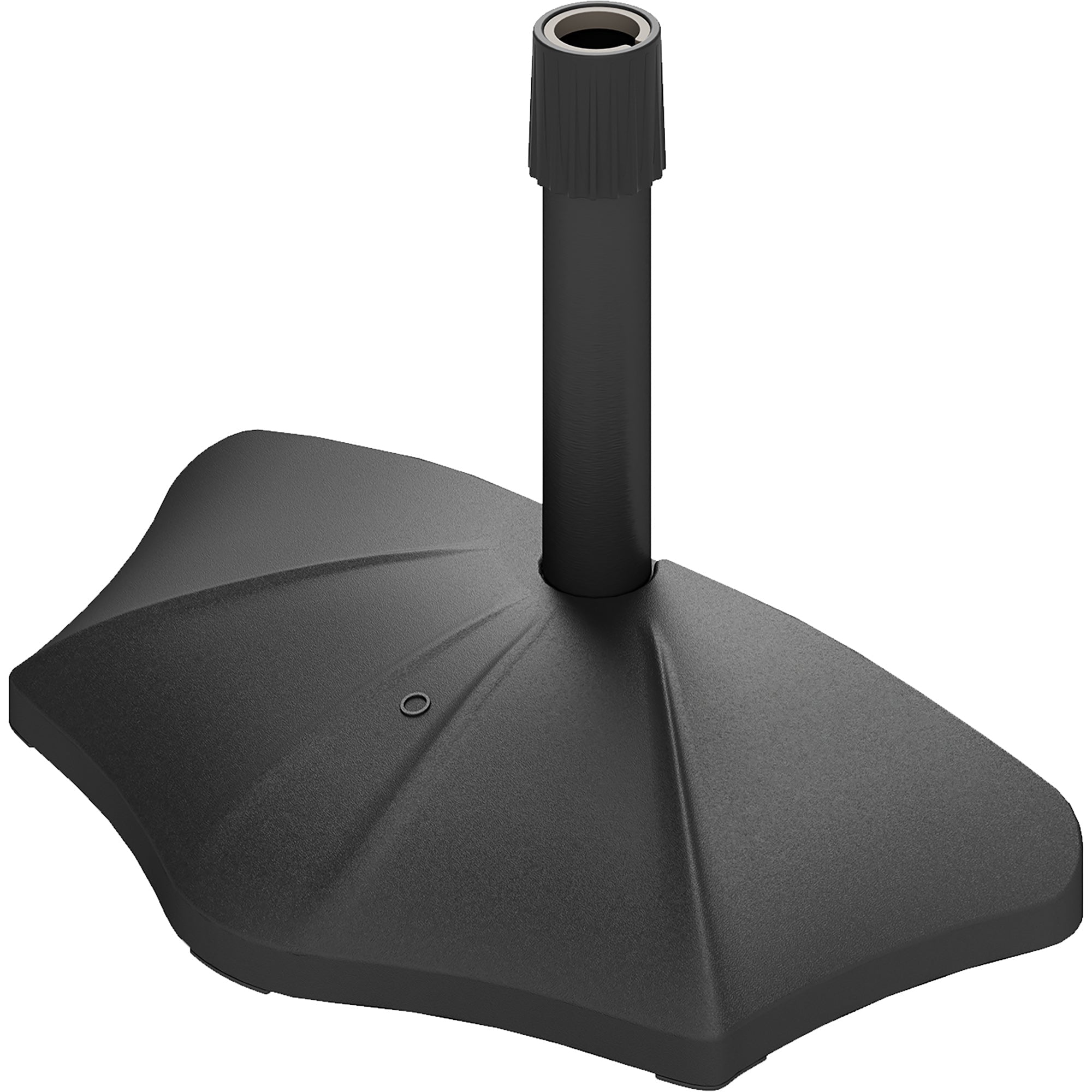 Outsunny Patio Umbrella Base, 26lbs Concrete Half Umbrella Stand, Patio Umbrella Stand for 1.5"/1.9" Umbrella Poles, Half Umbrella Base for Outdoor, Lawn, Poolside, Black 