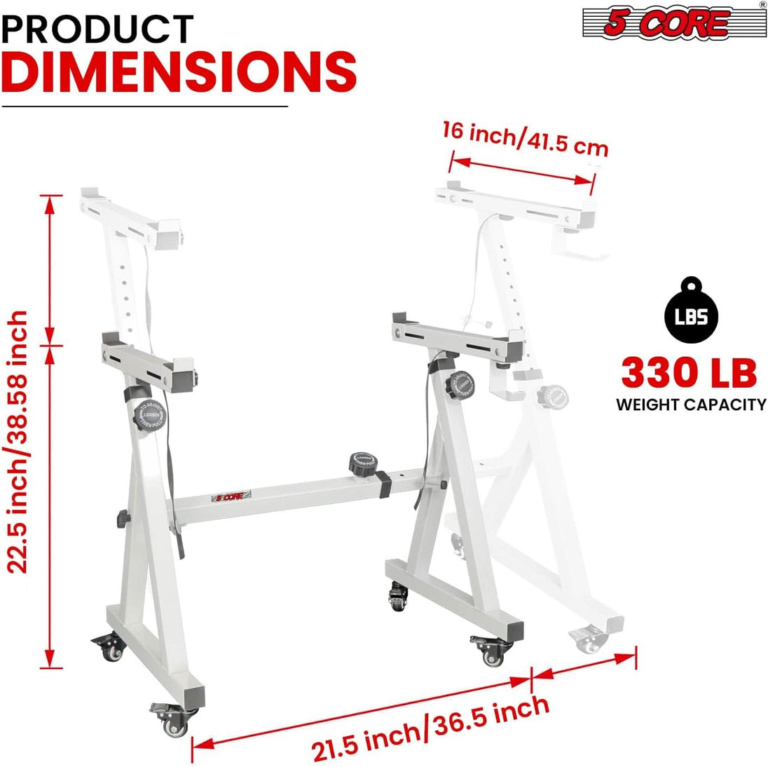 5Core Keyboard Stand Adjustable z Style Piano Riser + Keyboard Piano Bench WHITE