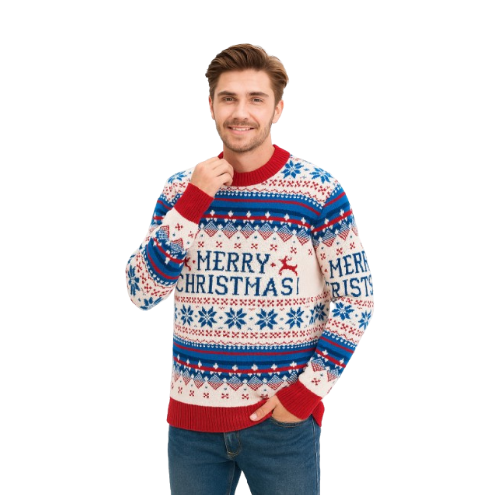 White Merry Christmas Sweater 