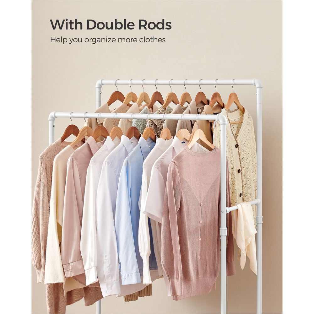 SONGMICS 39.4 Inch Clothing Rack with Storage Shelf 