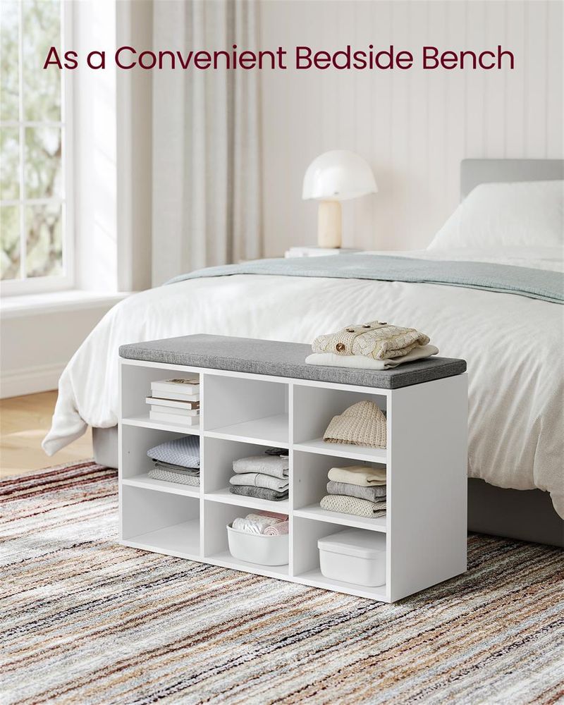 VASAGLE Shoe Bench with Cushion 