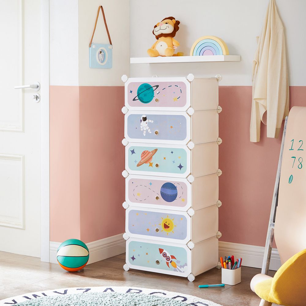 SONGMICS Kids' Shoe Rack with Doors 