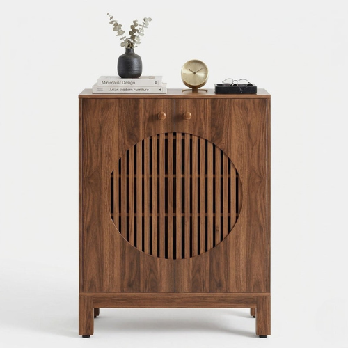 Farmhouse Wooden Sideboard Cabinet, Buffet Storage Unit with Flexible Shelving