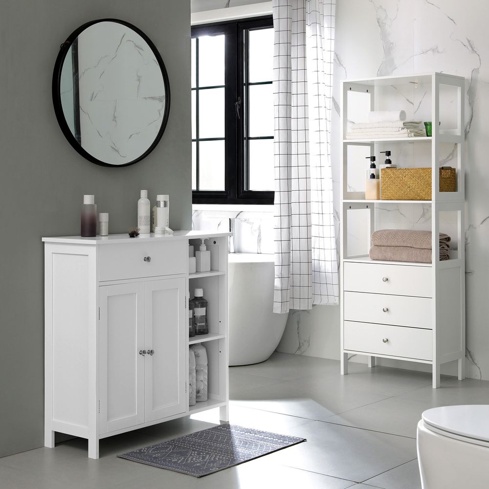 VASAGLE Bathroom Cabinet Floor Cabinet with Drawer 