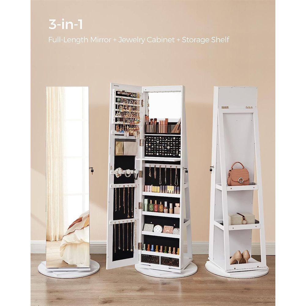 SONGMICS Jewelry Organizers Cabinet with Mirror 