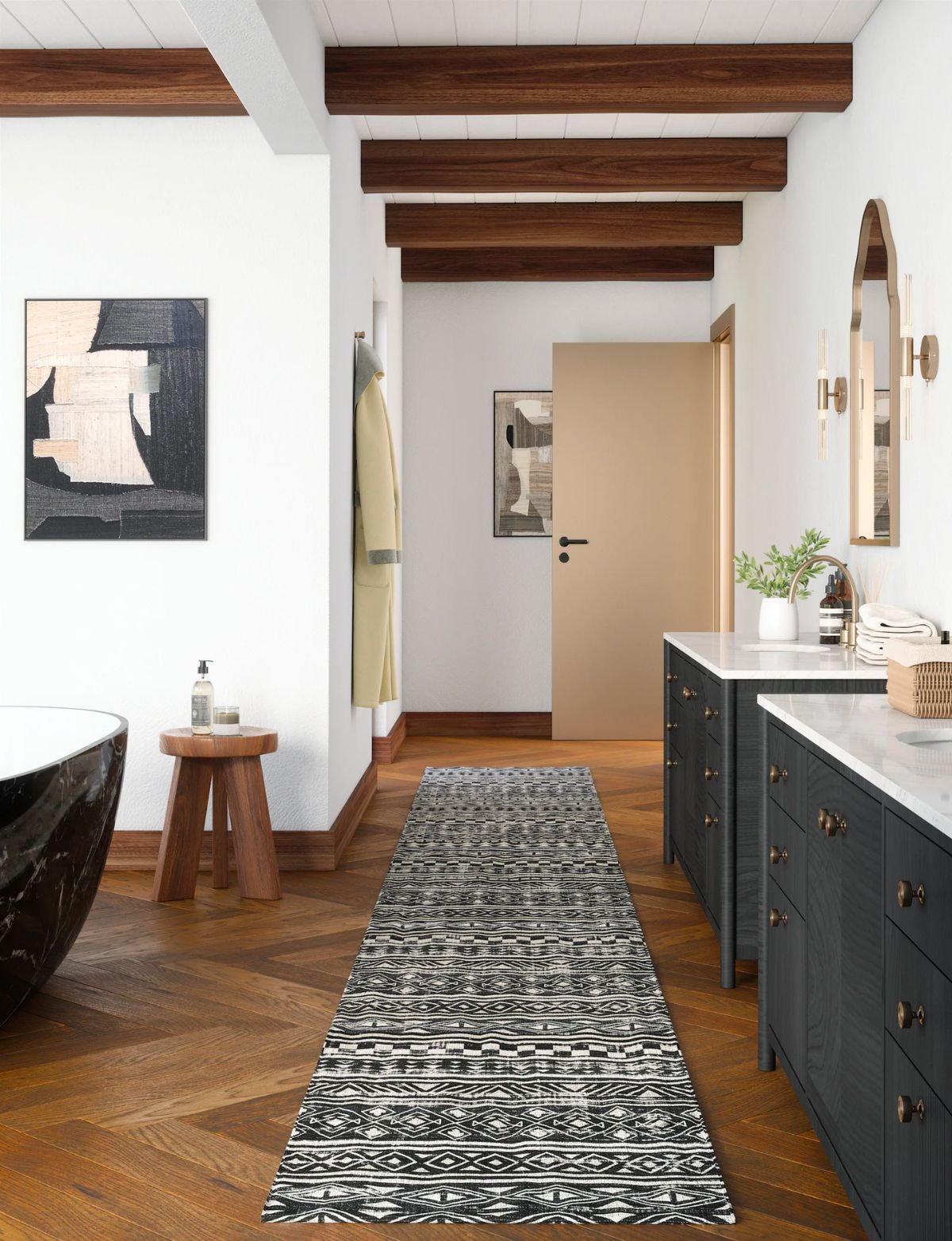 Nadine Black & White Rug 