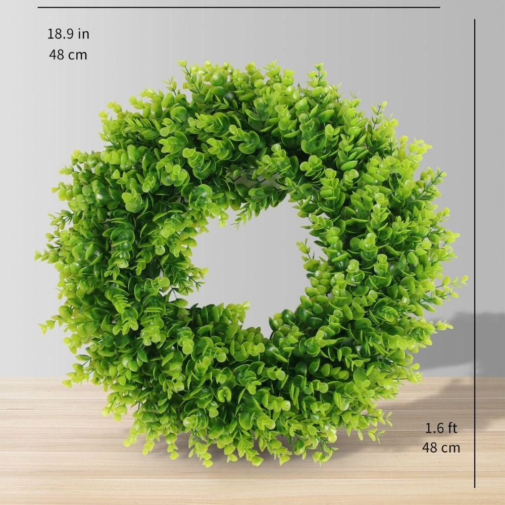 Elsie Artificial Eucalyptus Wreath 18.9'' 