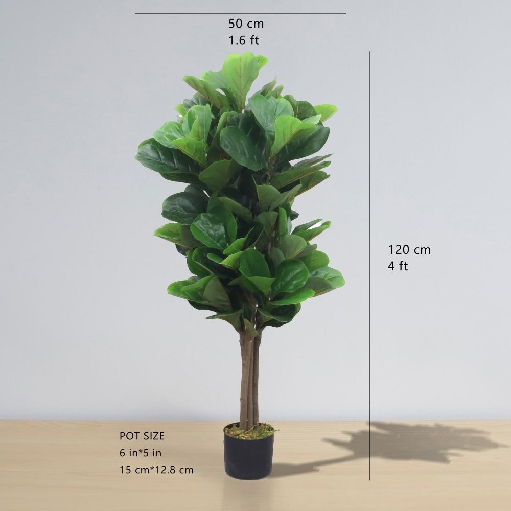 Guatape Artificial Fiddle Leaf Potted Plant (Multiple Sizes) 