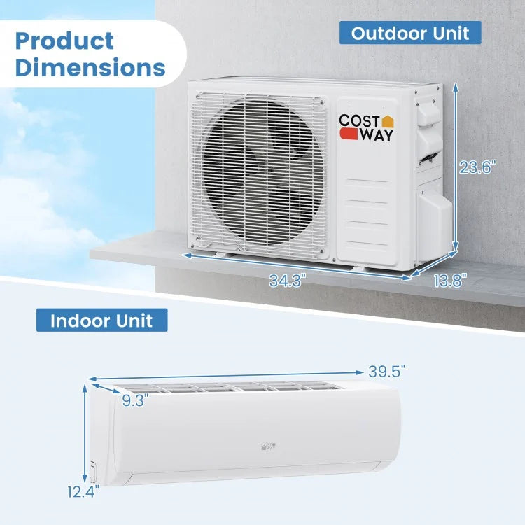 EchoCool Series 23000 BTU 208/230V Mini Split Air Conditioner and Heater Pump System