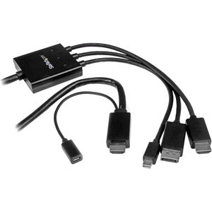 2m 6 ft HDMI, DisplayPort or Mini DisplayPort to HDMI Converter Cable - HDMI, DP or Mini DP to HDMI Adapter 