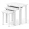 3-Piece Farmhouse Rectangle Side Table Set for Living Room-White