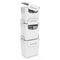 3 Pieces Plastic Storage Bins Stackable with Front Door and Side Handles-White