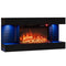 3-Sided WiFi Smart Electric Fireplace with Floating Mantel, 12 Flame Colors & Remote