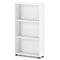 3-Tier Bookcase 42 inch Tall Book Shelf with Anti-Tipping Kit-White