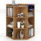 3-Tier Corner Cabinet with Charging Station for Bedroom-Natural