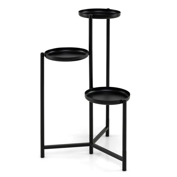 3-Tier Metal Plant Stand Indoor Outdoor Tall Corner Flower Pot Holder Display Rack