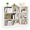 3-Tier Open Bookcase 8-Cube Floor Standing Storage Shelves Display Cabinet-White