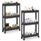 3-Tier Slim Rolling Storage Cart 2-Pack Mobile Bathroom Organizer with Wheels-Black