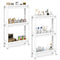 3-Tier Slim Rolling Storage Cart 2-Pack Mobile Bathroom Organizer with Wheels-White