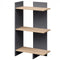 3 Tier Wooden Bookshelf with Anti-Tipping Kit-Oak