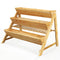 3 Tier Wooden Vertical Raised Garden Bed with Storage Shelf
