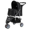 3 Wheel Pet Stroller for Small Dogs Cats up to 33 LBS-Black